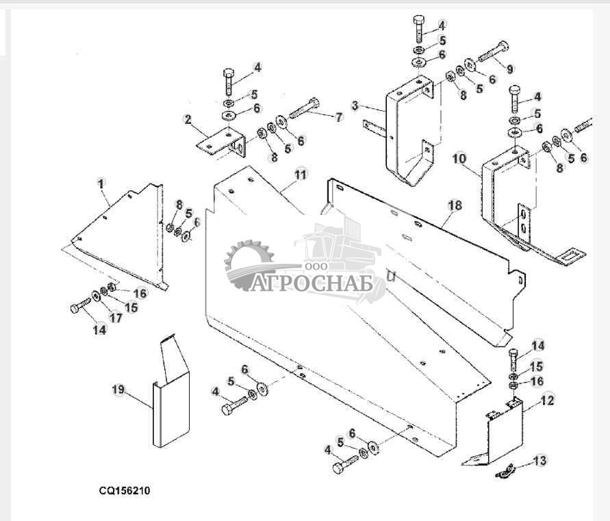 Крышка ремня соломоизмельчителя 